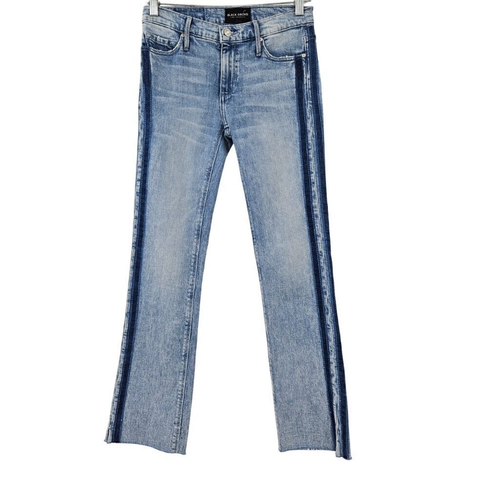 Black Orchid Bardot Straight Fray Jeans Vintage Rehab Light Wash Size 24 NWT